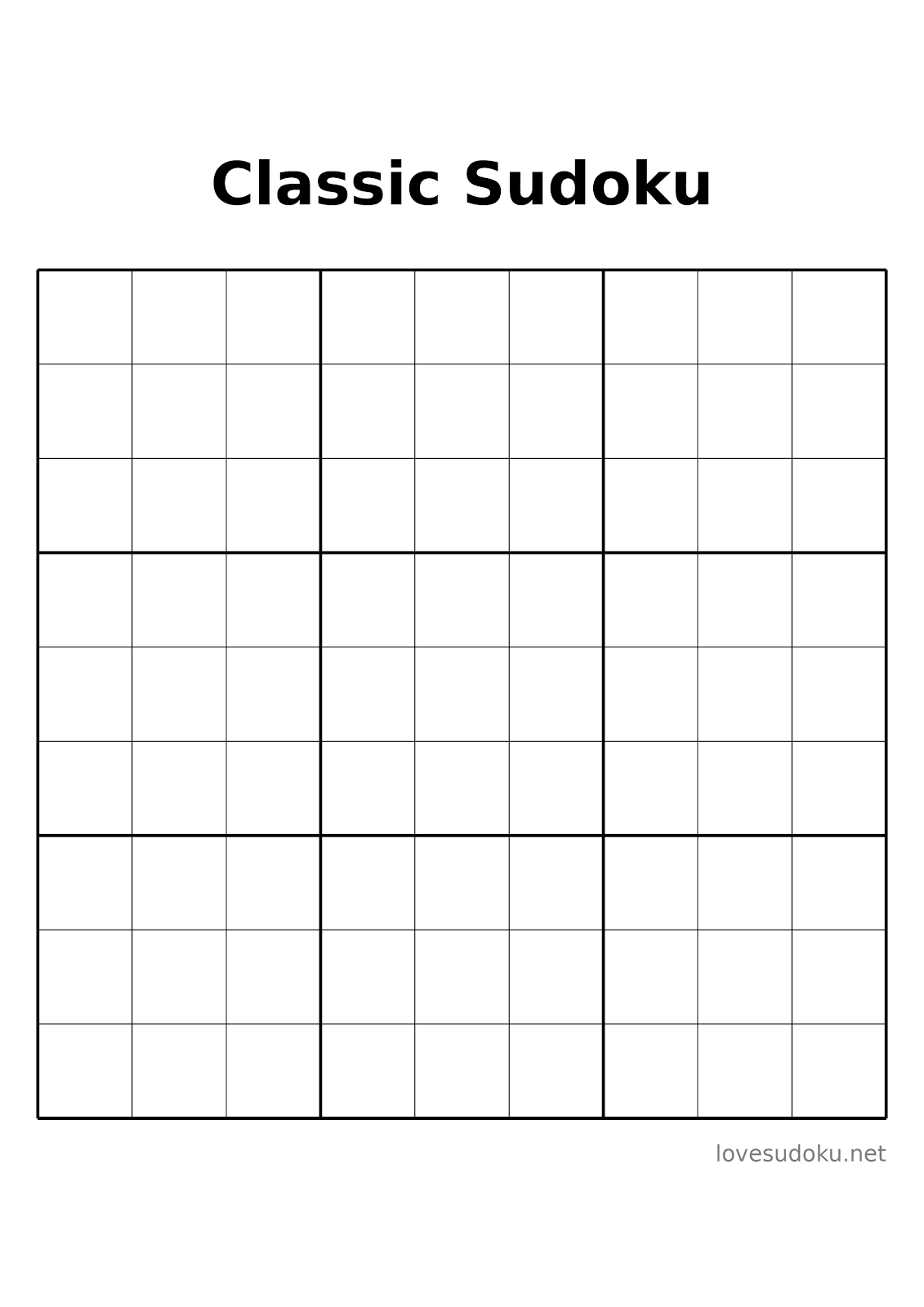 printable blank sudoku